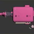 Pink Cat Ear Food Truck With Cute Exterior And Mobile Display Design