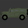 Military Green Off Road Vehicle With Sturdy Design And Roof Lights For Tactical Use