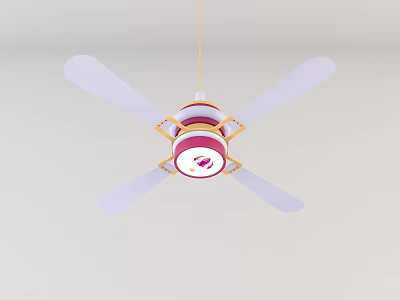 Modern cartoon children chandelier fan cartoon children chandelier fan 3d model