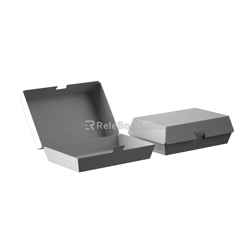 Packing box snack box packaging box 3d model