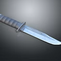 Tactical Military Style Knife With Textured Handle And Sharp Metal Blade