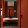 Modern leisure area floor material display space 3d model