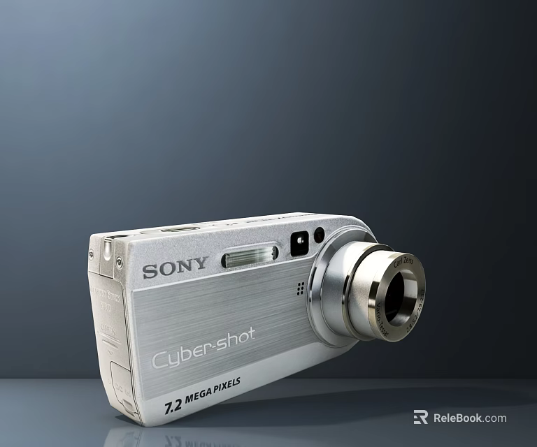Sony CyberShot Digital Camera With 7.2 Megapixel Resolution And Sleek Design 3d model 