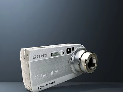 Sony CyberShot Digital Camera With 7.2 Megapixel Resolution And Sleek Design 3d model