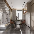 Modern Duplex Living Room Interior With Beige Sofa Geometric Wall And Natural Light