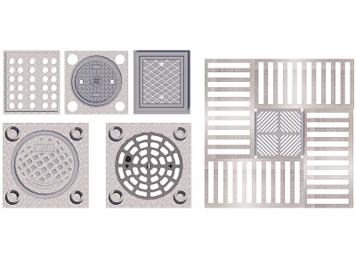 Modern manhole cover utility equipment 3d model Modern manhole cover utility equipment 3d model