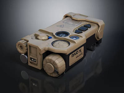 Khaki Colored Commercial Device With Sturdy Design Control Panel Buttons Knobs And SAID X Branding 3d model