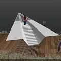Modern Observation Decks Observation Decks Observation Decks Paper Plane Modeling Observation Decks Online Celebrity Pin 3d model