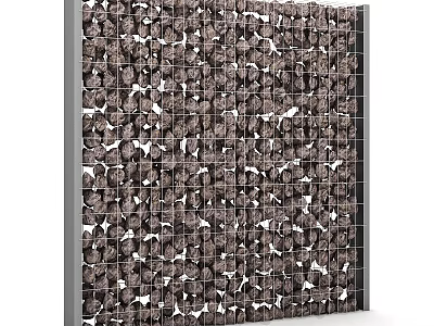 Decorative Metal Mesh Fence With Intricate Leaf Pattern For Outdoor Garden Use 3d model