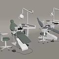 Professional Dental Medical Equipment Including Treatment Chairs Lighting And Instrument Tables