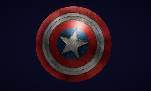 Shield America Shield Medieval Shield Low Face Number Low Model Simple Model Game Sub-era Film and Television Super Realistic High Precision 3d model