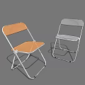 Orange and Gray Folding Leisure Chairs with Metal Frame and Comfortable Seat