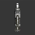 Futuristic Mechanical Weapon With Industrial Metal Structure And Detailed Components