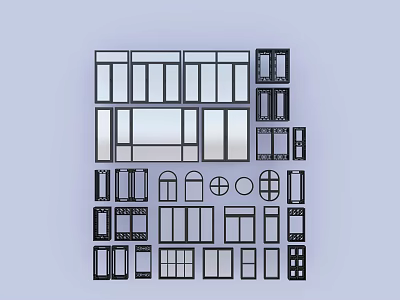 Various Design Styles And Frame Options For Modern Casement Windows 3d model