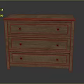 Classic Wooden Chest Of Drawers With Three Spacious Drawers Simple Design Natural Finish