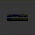 Decorative Storage Box Featuring Blue Green Gradient Gold Patterns And Red Button
