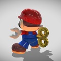 Modern Mario Toy Doll 3d model