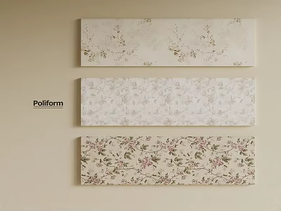 Poliform Decorative Wall Panels With Floral Patterns And Elegant Design 3d model