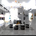 Modern Clothing Store Interior With Fashion Apparel Mannequins And Display Racks