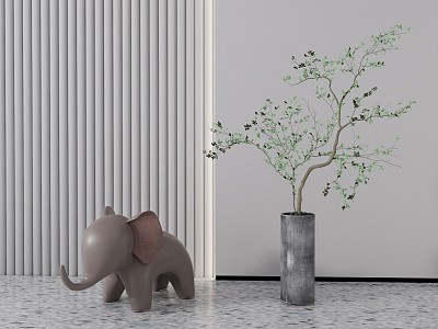 Modern Potted Vase model