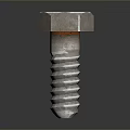 Silver Metal Bolt With Industrial Design And Chrome Finish Mechanical Fastener Component