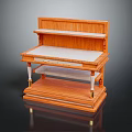 Classic Wooden Multilayer Furniture With Open Shelves Drawer And Sturdy Base