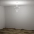 Modern Pendant Lights Hanging In Minimalist Interior With White Walls And Shadow Effects