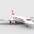 Building Blocks Airplane Model With White Red Body Wings And Engines