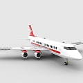 LEGO toy blocks airplane passenger plane 3d model