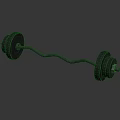Shiny Metal Barbell Sports Equipment With Heavy Weight Plates For Fitness Training