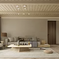 Modern Hotel Public Lounge Interior With Cozy Sofa Coffee Table And Area Rug