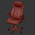 Ergonomic Black Leather Office Chair With High Back Adjustable Arms And Swivel Casters