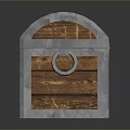 Wooden Storage Chest With Metal Frame And Lock For Home Organization