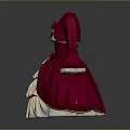Elegant Vintage Red And Cream Dress With Ruffled Sleeves Bow Accent And Layered Skirt