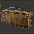 Antique Rusted Metal Toolbox With Vintage Handle And Distressed Surface Finish