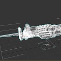 Electric reciprocating saw knife saw electric saw power tool 3d model