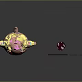 Cute Pink Cartoon Game Movie Character Wearing Yellow Coat With Decorative Hats Sunglasses And Glasses