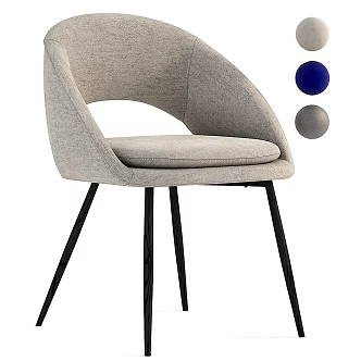 Modern casual dining chair 3d model