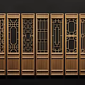 Traditional Chinese Wooden Room Dividers With Intricate Carved Patterns And Classic Design