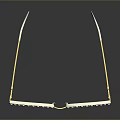 Stylish Women Pearl Decorated Gold Frame Clear Lens Eyeglasses Fashion Accessory