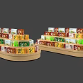 Showcase Shelf Display Stack Head Bulk Stack Head Promotion Display Rack Promotion Stack Head Supermarket Shelf Snack Stack Scene Stack 3d model