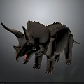 3D Rendered Triceratops Dinosaur Character With Three Horns Frill And Stubby Legs In Cartoon Style