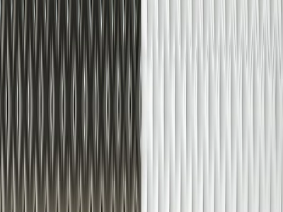 Decorative Vertical Striped Components In Dark And White For Interior Design 3d model