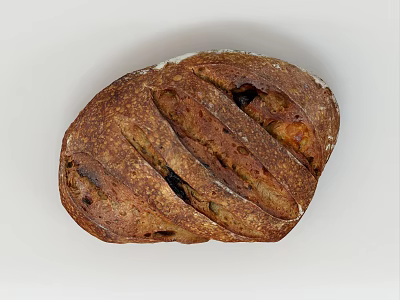 Artisan Baked Bread With Crusty Exterior And Texture 3d model
