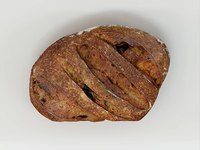 Artisan Baked Bread With Crusty Exterior And Texture 3d model Artisan Baked Bread With Crusty Exterior And Texture 3d model