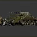 Vintage Military Vehicle Models Including Truck Tank Jeep And Motorcycle With Soldier Figure