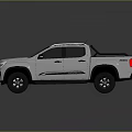 Volkswagen White Pickup Truck With Four Doors Black Wheels And Modern Exterior Design