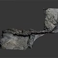 Geological Natural Rock Formation With Metallic Shiny Texture And Layered Surface