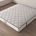 Gray Diamond Stitched Mattress For Comfortable Bedding Support And Sleep Quality 3d model