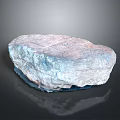 Natural Wood Stone With Unique Rough Texture And Gray Blue Color Polished Base For Decor